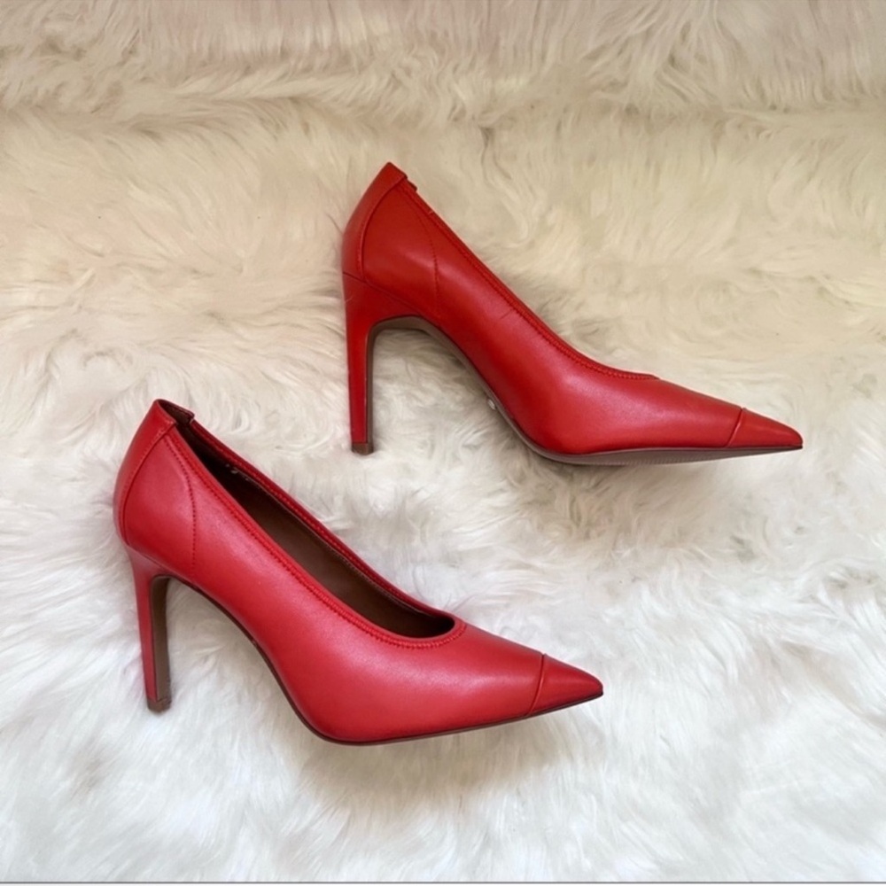 NEW! REISS London “Lowri” Red Leather Court Pumps Heels - Picture 12 of 16